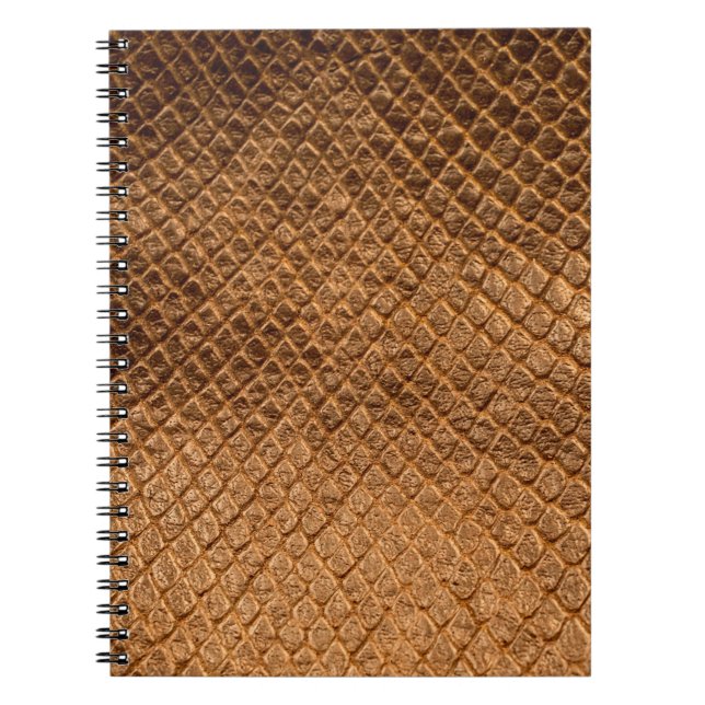 Cuaderno Fondo de textura ondulada cuero de serpiente de br (Frente)