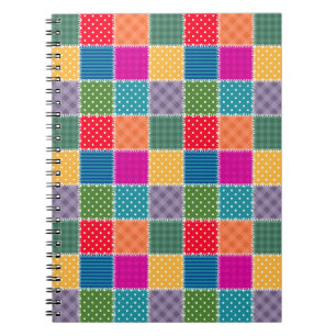 Cuaderno Fondo de trabajo en mosaico: mezcla de patrones di