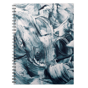 Cuaderno Fondo de trazos de pincel gruesos