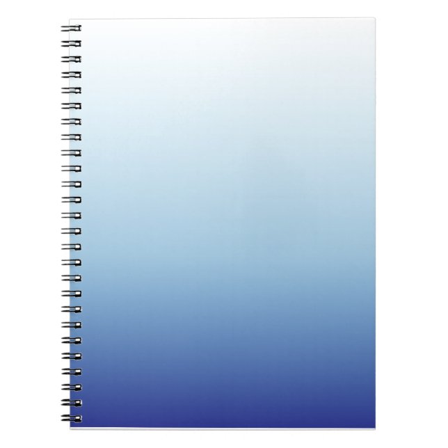 Cuaderno Fondo degradado azul minimalista (Frente)
