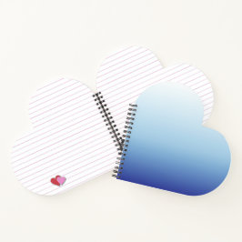 Cuaderno Fondo degradado azul minimalista