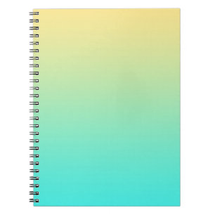Cuaderno Fondo degradado pastel turquesa amarillo