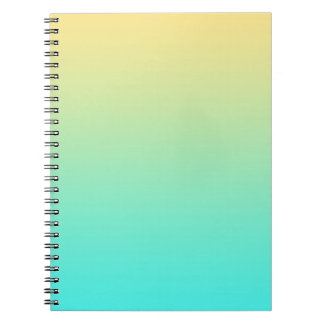 Cuaderno Fondo degradado pastel turquesa amarillo