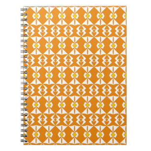Cuaderno Fondo del naranja con una parte abstracta repetida