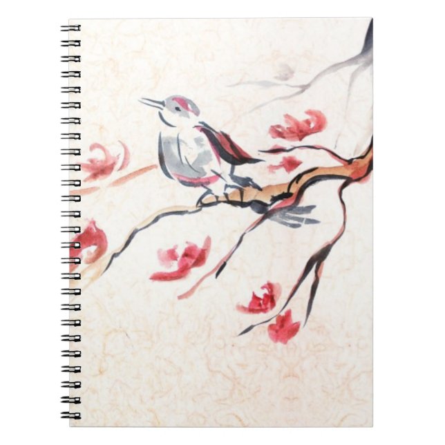 Cuaderno Fondo del pájaro del canto (Frente)