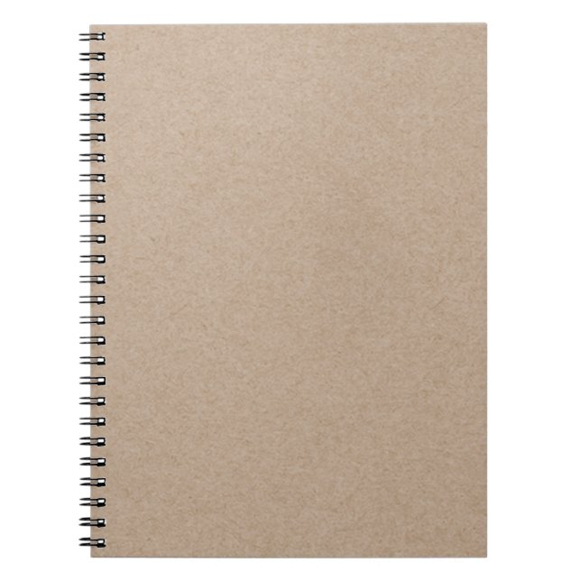 Cuaderno Fondo del papel de Brown Kraft impreso (Frente)