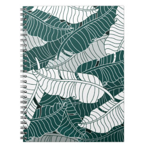 Cuaderno Fondo del patrón de hojas de cosecha