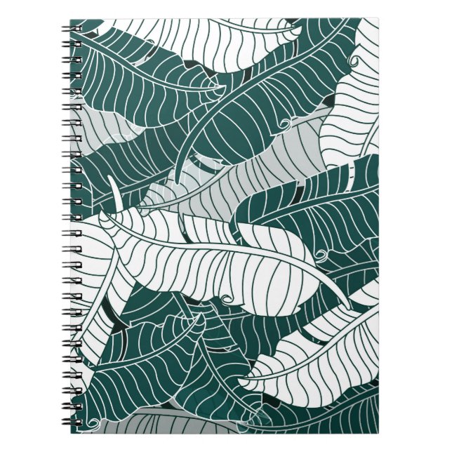 Cuaderno Fondo del patrón de hojas de cosecha (Frente)