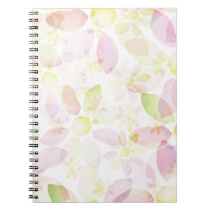Cuaderno Fondo diseñado de la flor de la acuarela, textura