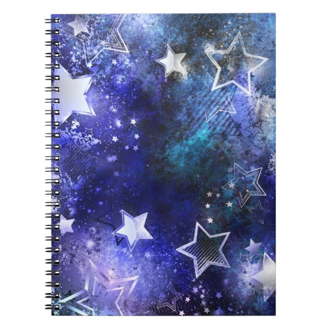 Cuaderno Fondo espacial con estrellas (Frente)