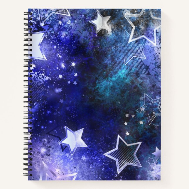 Cuaderno Fondo espacial con estrellas (Anverso)