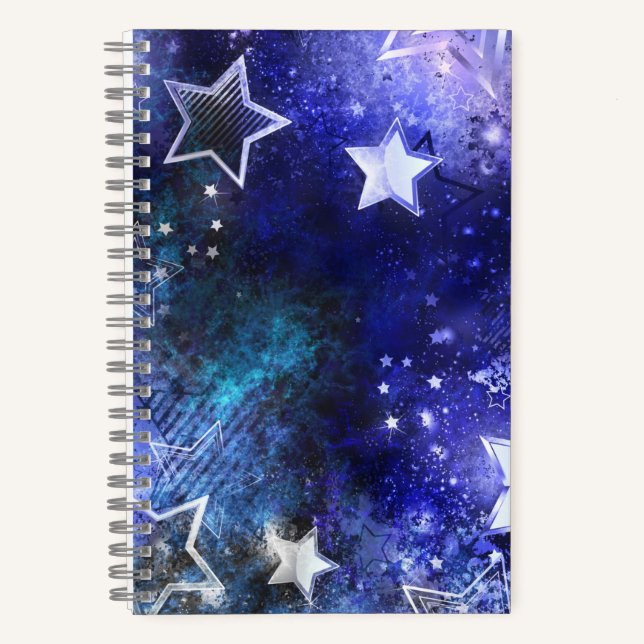 Cuaderno Fondo espacial con estrellas (Anverso)