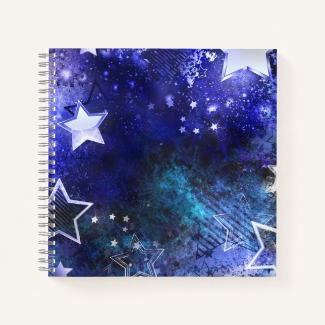 Cuaderno Fondo espacial con estrellas (Anverso)
