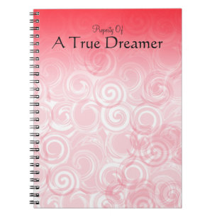 Cuaderno Fondo espiral rojo de la plantilla