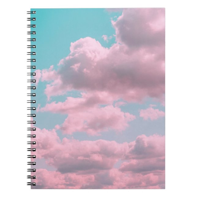 Cuaderno Fondo estético con un hermoso cielo turquesa (Frente)