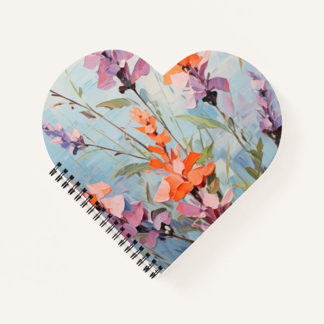 Cuaderno Fondo floral colorido (Anverso)