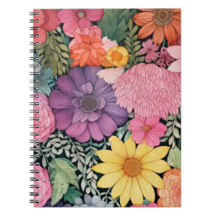 Cuaderno Fondo floral de primavera.