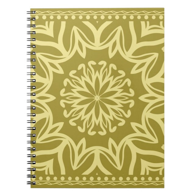 Cuaderno Fondo floral geométrico. Ornato étnico tribal (Frente)