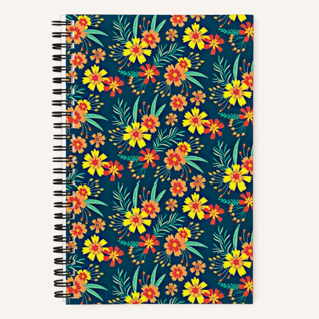 Cuaderno Fondo Floral Hermoso Diseño-46566 (Anverso)