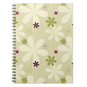 Cuaderno Fondo floral retro