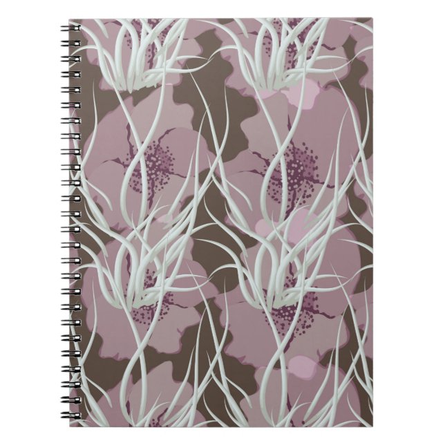 Cuaderno Fondo floral sin soldadura, patternart sin soldadu (Frente)