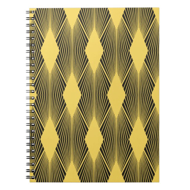 Cuaderno Fondo geométrico abstracto. Ilustración de Art Dec (Frente)