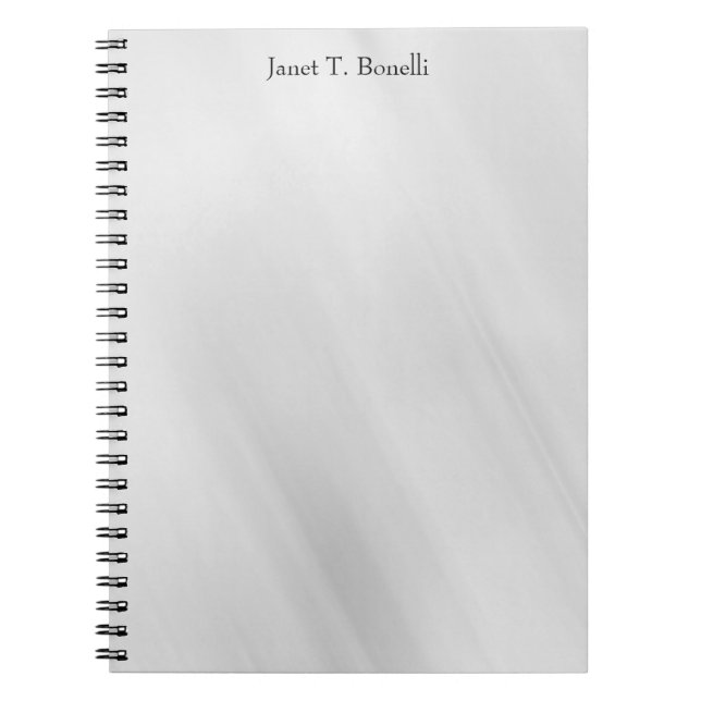 Cuaderno Fondo Gris Elegante Sencillo Simple Profesional (Frente)