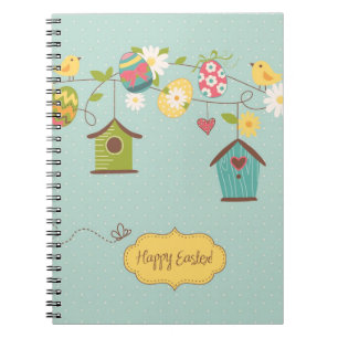 Cuaderno Fondo hermoso de la primavera con las casas del