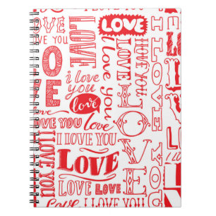 Cuaderno fondo impecable dibujado a mano con doodles de amo