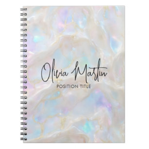 Cuaderno Fondo Iridescente Ópalo Brillante