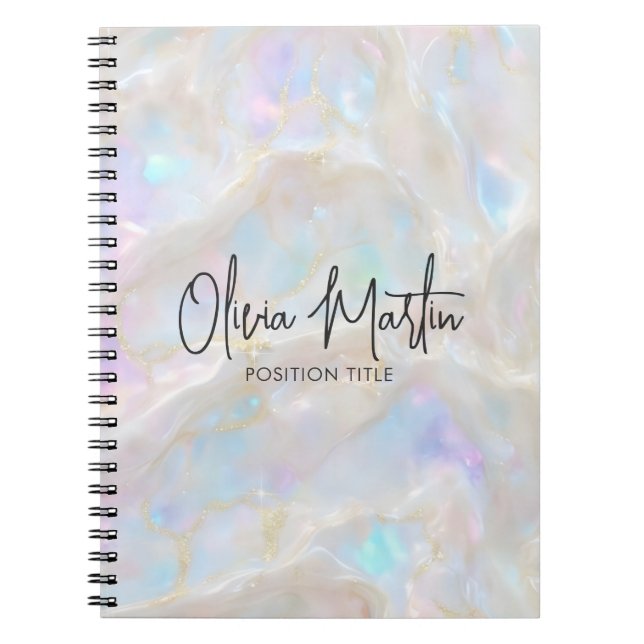 Cuaderno Fondo Iridescente Ópalo Brillante (Frente)
