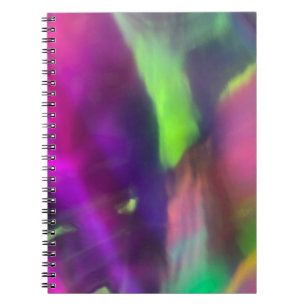 Cuaderno fondo luminoso color verde rosa amarillo morado ne