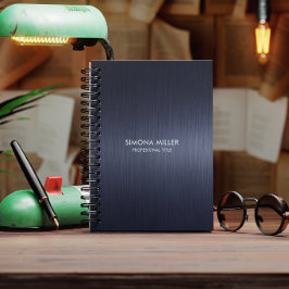 Cuaderno Fondo metálico azul marino