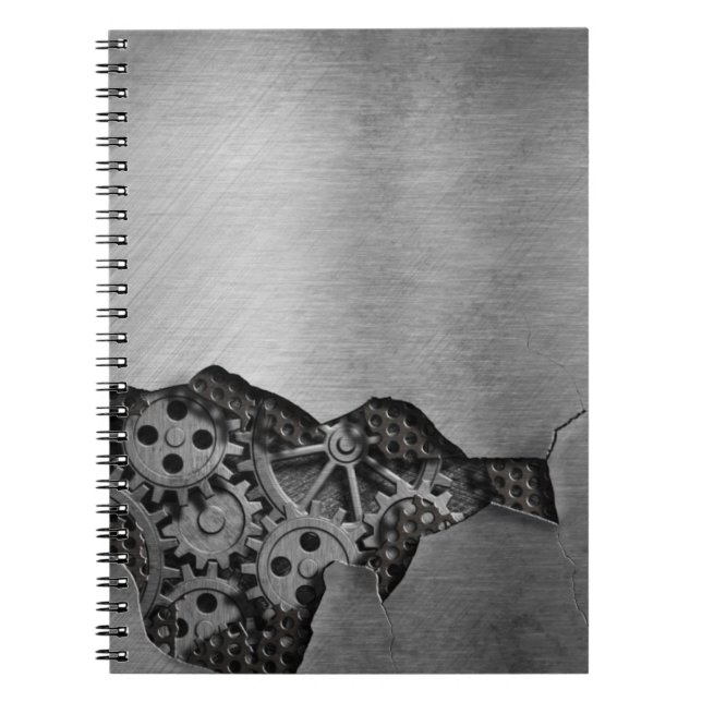 Cuaderno Fondo metalizado con daño mecánico (Frente)
