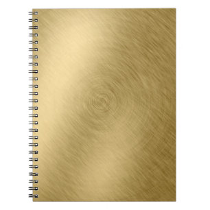 Cuaderno Fondo metalizado dorado cepillado o abstracto de t