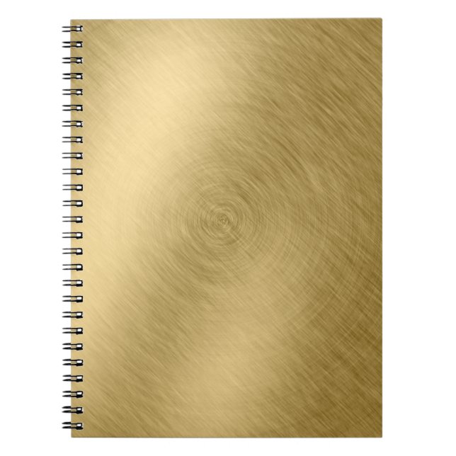 Cuaderno Fondo metalizado dorado cepillado o abstracto de t (Frente)