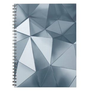 Cuaderno Fondo metalizado geométrico tridimensional