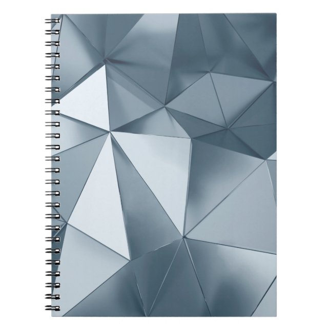 Cuaderno Fondo metalizado geométrico tridimensional (Frente)