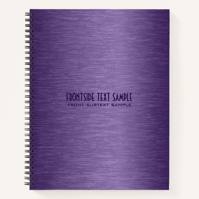 Cuaderno Fondo metalizado morado falso (Anverso)