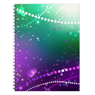 Cuaderno Fondo morado festivo Mardi Gras
