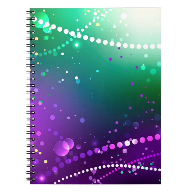 Cuaderno Fondo morado festivo Mardi Gras (Frente)