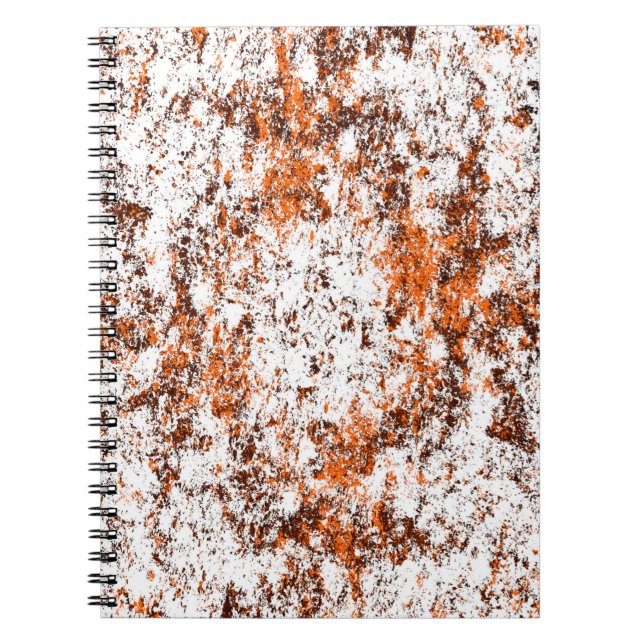 Cuaderno Fondo moreno oscuro. Naranja blanco negro o (Frente)