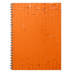 Cuaderno Fondo moreno oscuro. Naranja blanco negro o