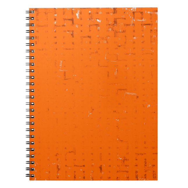 Cuaderno Fondo moreno oscuro. Naranja blanco negro o (Frente)