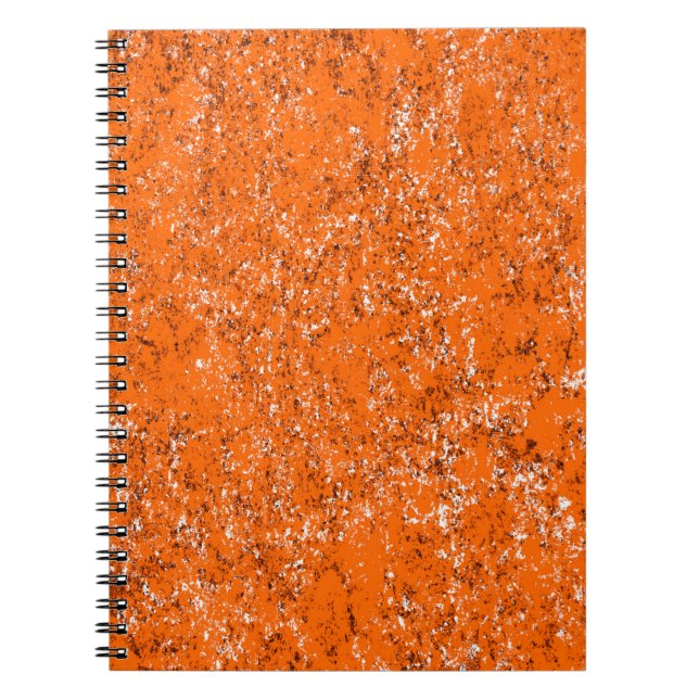 Cuaderno Fondo moreno oscuro. Naranja blanco negro o (Frente)