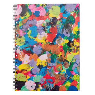 Cuaderno fondo multicolor teñido con pincel