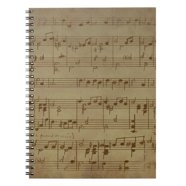 Cuaderno Fondo musical de hojas de época (Frente)