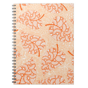 Cuaderno Fondo otoñal. Fondo de patrón impecable de hoja