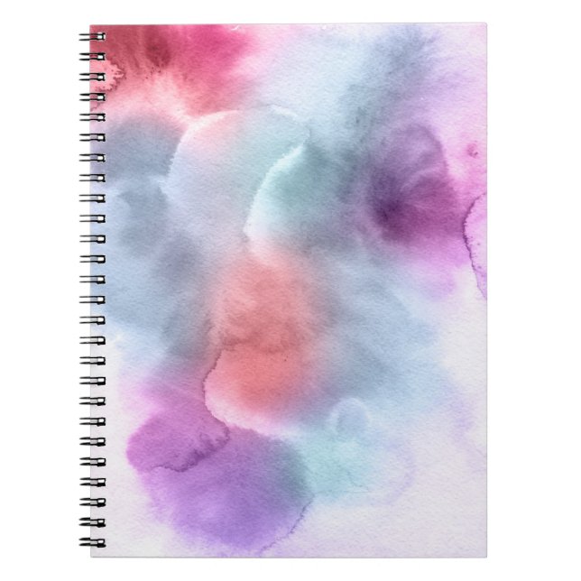 Cuaderno Fondo pintado a mano 10 de la acuarela abstracta (Frente)