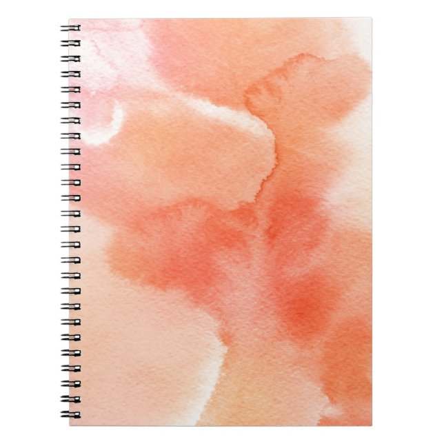 Cuaderno Fondo pintado a mano de la acuarela abstracta (Frente)